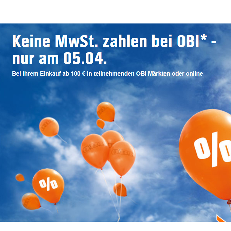 Obi mehrwertsteuer geschenkt Obi mehrwertsteuer geschenkt
