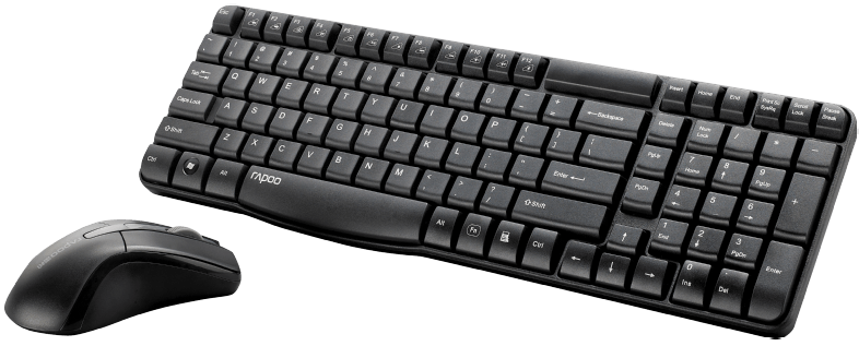 RAPOO 11567 X1800 Tastatur und Maus Schwarz