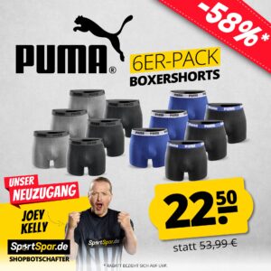 PUMA 6 Pack Boxershorts MOB DEU