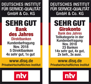 Bank des Jahres Girokonto 2018