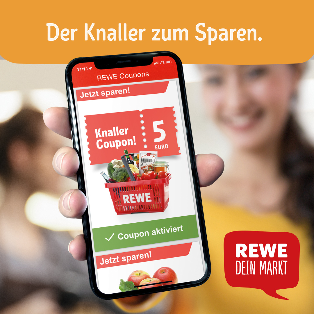 Rewe 5€ Coupon per App (ab 40€ einlösbar) MyTopDeals