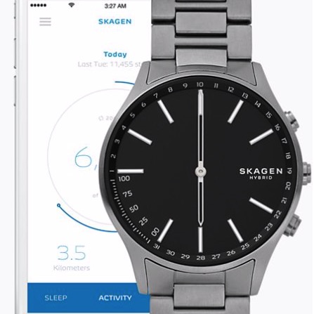 skagen connected men's holst titanium hybrid smartwatch