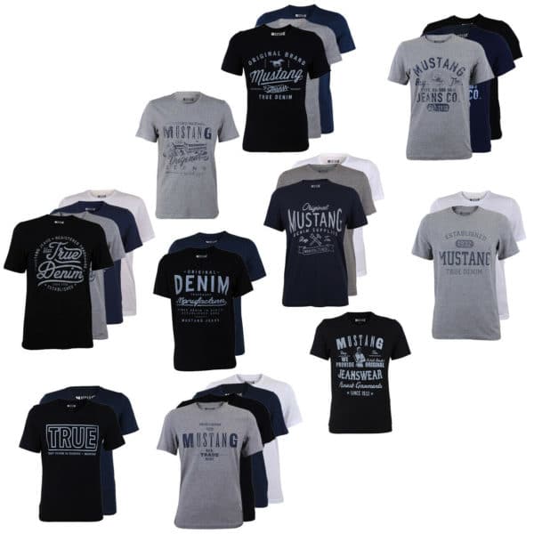 Mustang Herren 4er Pack T-Shirt