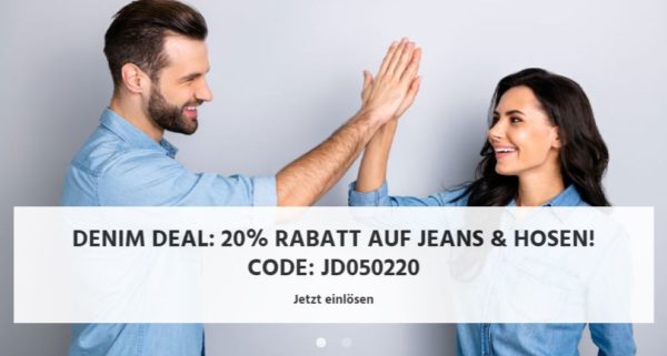 Jeans direct Sale mit 15 Prozent extra
