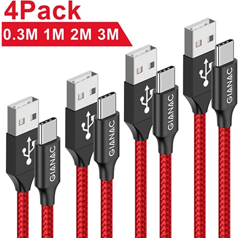 USB Typ C Kabel GIANAC 4er Pack