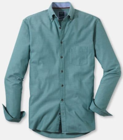 OLYMP Casual Modern Fit, Freizeithemd, Button-Down, Grün