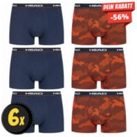 HEAD Hexa Camo 6er-Pack Herren Boxershorts