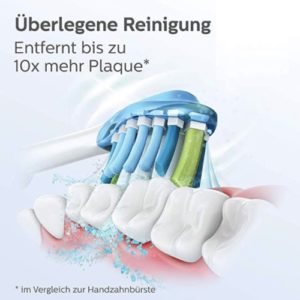 Philips Sonicare Original Aufsteckbuerste Premium Plaque Defence HX904417 10x mehr Plaqueentfernung RFID Chip 4er Pack Standard Weiss