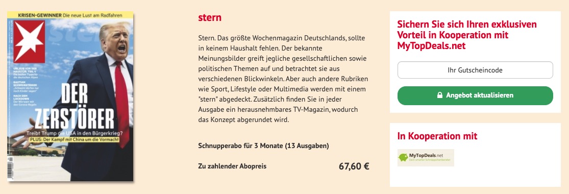 Stern Abo 3 Monate gratis