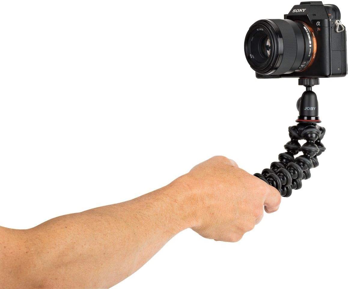 Den Einstieg bei unseren größeren Stativen macht das GorillaPod 1K Kit, das spiegellose Systemkameras, Blitzgeräte, Lautsprecher, Videoleuchten