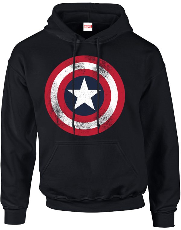 Marvel Avengers Assemble Captain America Distressed Shield Pullover 