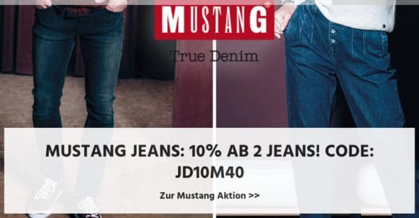 Mustang Jeans plus 10 Proezent Gutschein ab 40€ Bestellwert