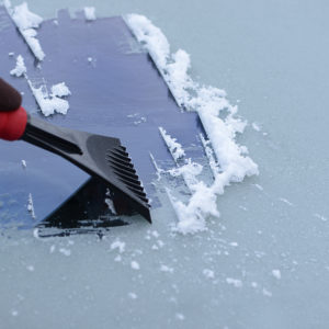 NIGRIN Auto Eiskratzer mit Schneebesen, ergonomischer rutschfester