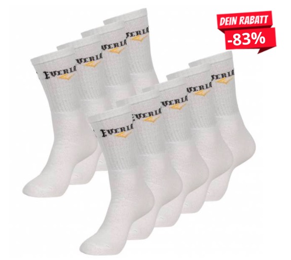 Everlast Unisex 9er Pack Sport Socken 179005 179006 weiss