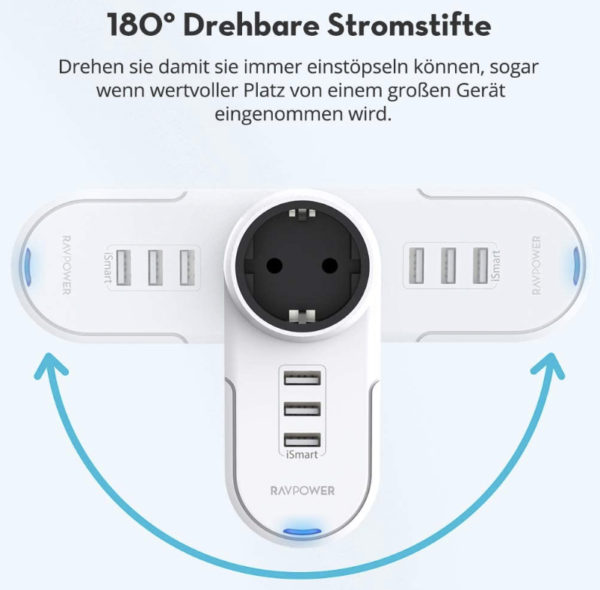 RAVPower USB Steckdose Adapter