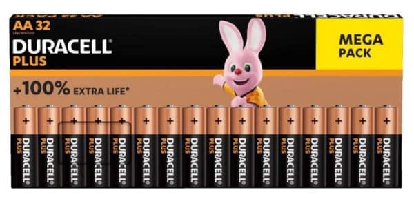 DURACELL Plus AA 32er Pack AA Batterie Alkaline 1.5 Volt