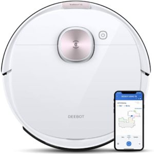 Ecovacs DEEBOT OZMO T8 - Saug- & Wischroboter – 2-in-1 Staubsauger-Roboter mit Wischfunktion & intelligenter Navigation – Google Home, Alexa- & App-Steuerung, Weiß