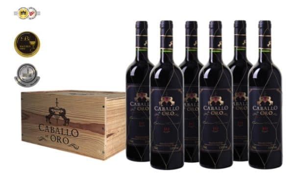 Weinkiste Caballo de Oro Valdepeñas DO Gran Reserva