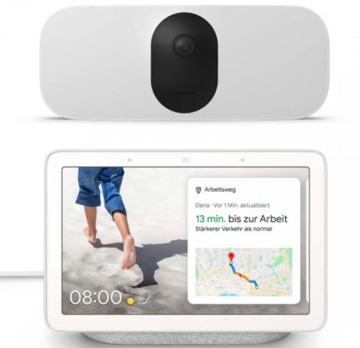 Arlo Pro 3 Floodlight Cam WIRELESS plus Google Nest Hub