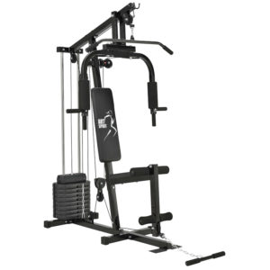 Mit der Kraftstation ProfiGym 2000 von Artsport holen Sie sich ihr persönliches Fitnessstudio in die eignen vier Wände. Durch die flexiblen Trainingsmöglichkeiten trainieren Sie professionell Ihren gesamten Körper. Curling-Stange, Butterflystange und Bizepsseilzug bieten zahlreiche Übungsmöglichkeiten für Beine, Arme, Schultern, den Rücken und die Brust. So wird die Anschaffung zahlreicher Geräte überflüssig.