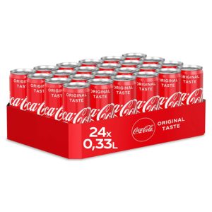 aste the Feeling: Dose auf. Voller Geschmack. Eisgekühlt. Coca-Cola Classic - idealee Erfrischung für jede Lebenssituation Das Original: Mit dem klassisch roten Design und dem einzigartig traditionellem Geschmack überzeugt Coke Classic seine Fans weltweit Unbeschwerter Coke Genuss für jeden Moment: Ob beim Fußball gucken, Grillen mit Freunden, unterwegs oder auf Partys - die erfrischende Cola Classic passt einfach immer Die handlichen 0,33L Dosen halten den beliebten Softdrink nicht nur lange frisch, sondern passen dank der praktischen Größe in jede Tasche und sind ideale für unterwegs Lieferumfang: 24 x 330 ml Coca-Cola Classic Einweg Dosen, Erfrischendes und koffeinhaltiges Coca-Cola Geschmackserlebnis für jeden Softdrink Liebhaber