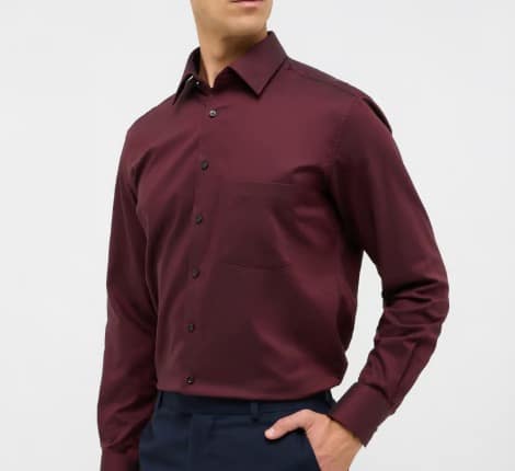MODERN FIT Hemd in plum strukturiert MODERN FIT Hemd in plum strukturiert