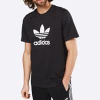 adidas Originals T Shirt mit Trefoil in Schwarz