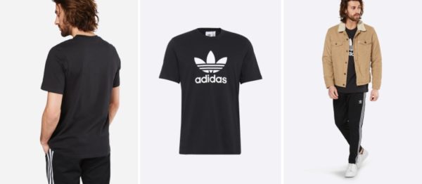 adidas Originals T-Shirt mit Trefoil schwarz