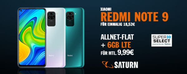 xiaomi redmi note 9 saturn