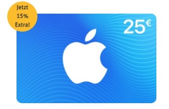 15% Bonus-Guthaben für Apple App Store & iTunes Karten