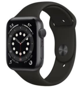 APPLE Watch Series 6 GPS 44 mm Aluminiumgehäuse Space Grau Sportarmband