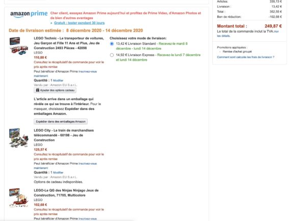 Ajoutez 3 articles de la sélection de cette page à votre panier grâce à « Ajouter au panier ». Lorsque vous avez terminé vos achats, cliquez sur le bouton « Passer la commande ». L’offre sera automatiquement appliquée à la valeur totale de votre commande client au moment de passer la commande si vous êtes éligible.