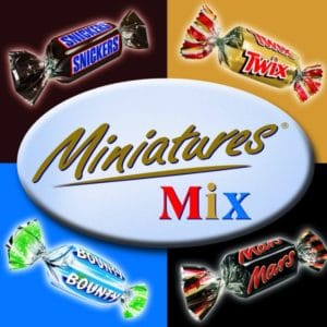 3kg Celebrations Box mit Mini Mars, Bounty, Snickers & Twix