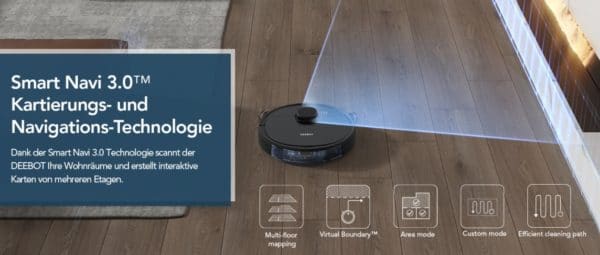 Ecovacs Ozmo 950 Wisch-Saugroboter für mehrere Etagen