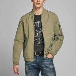 Jack & Jones JJERUSH BOMBER NOOS dusky green