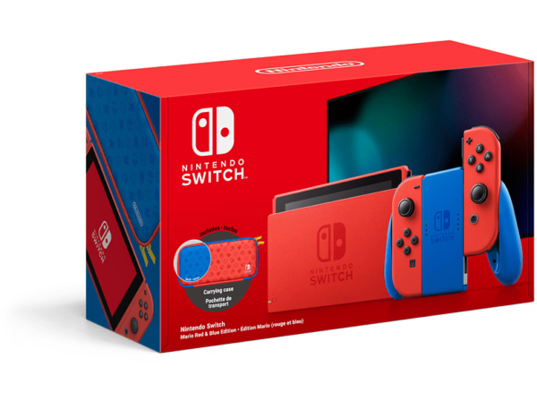 NINTENDO Switch Mario Red & Blue Edition (Limitiert) inklusive Tasche im Mario-Rot und -Blau