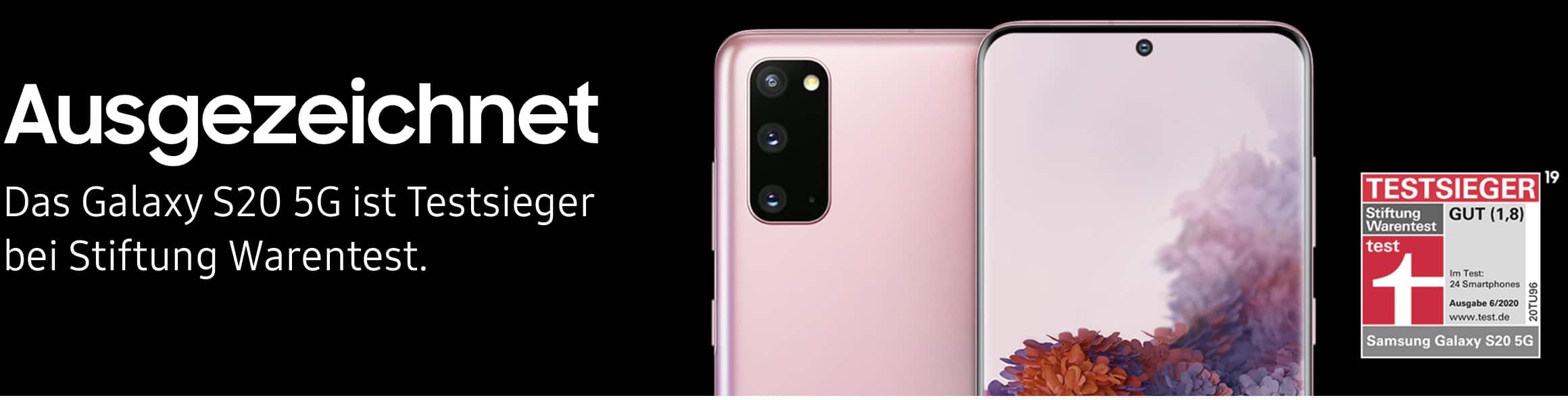 Telekom Magenta Mobil S mit 6GB 5G + Galaxy S20 5G + Galaxy Watch Active2 + 120⬠Cashback