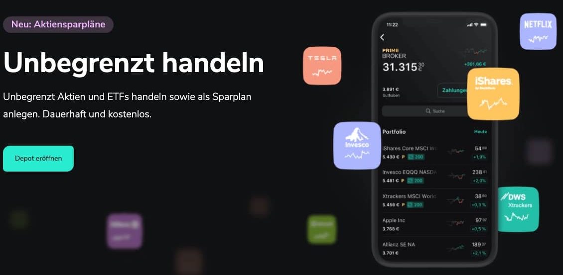 Unbegrenzt handeln Unbegrenzt Aktien und ETFs handeln sowie als Sparplan anlegen. Dauerhaft und kostenlos.