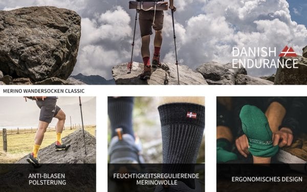 DANISH ENDURANCE Merino Wandersocken