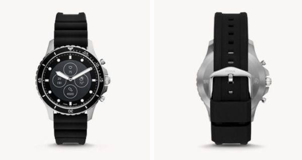 Hybrid Smartwatch HR FB-01 Silikon Schwarz