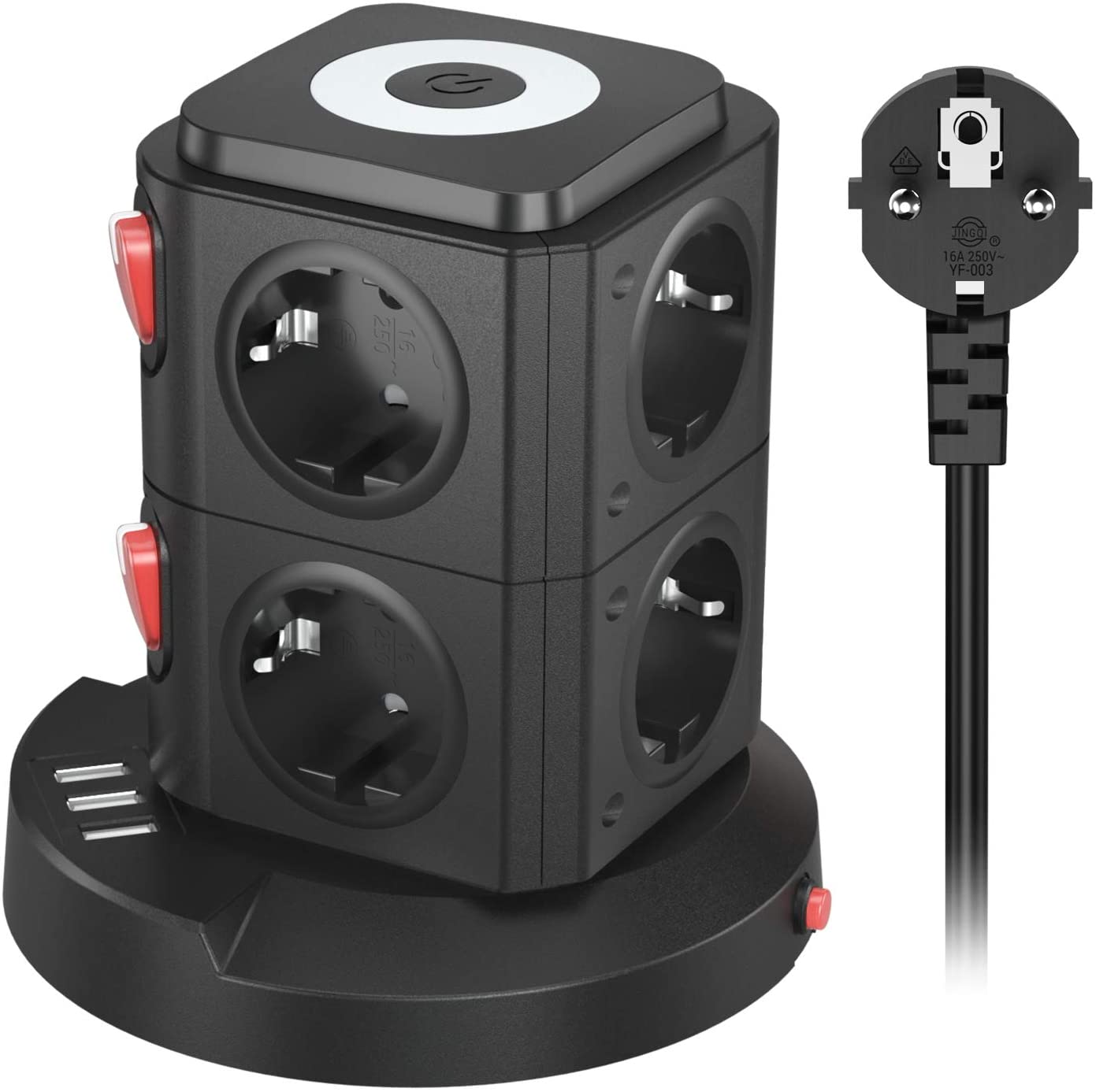 🔌8fach Steckdosenturm mit Nachtlichtfunktion und 3x USB-Laden ⚡️ -  MyTopDeals