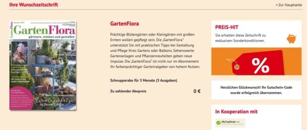 GRATIS GartenFlora Abo