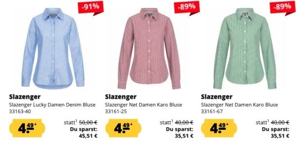 Slazenger Blusen bei Sportspar