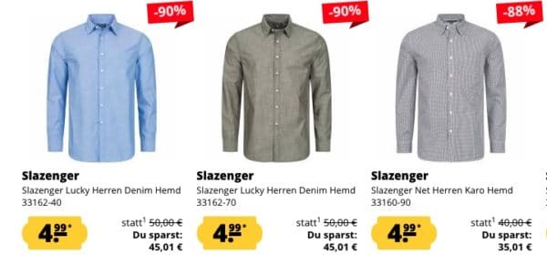 Slazenger Hemden bei Sportspar