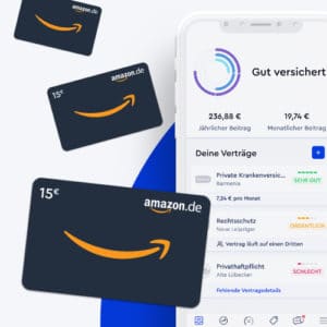 Bis zu 150€ Amazon.de-Gutscheine* mit der CLARK Versicherungs-App