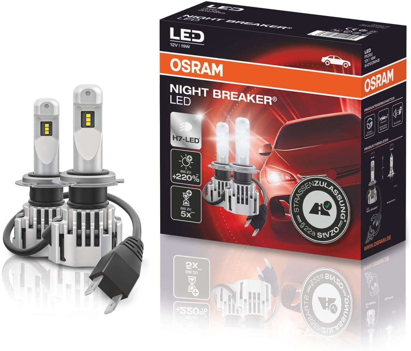 Osram Night Breaker H7 🔦 LED-Scheinwerfer Adapter (bis zu 220% heller)  u.a. für Audi A3, uvm. - MyTopDeals