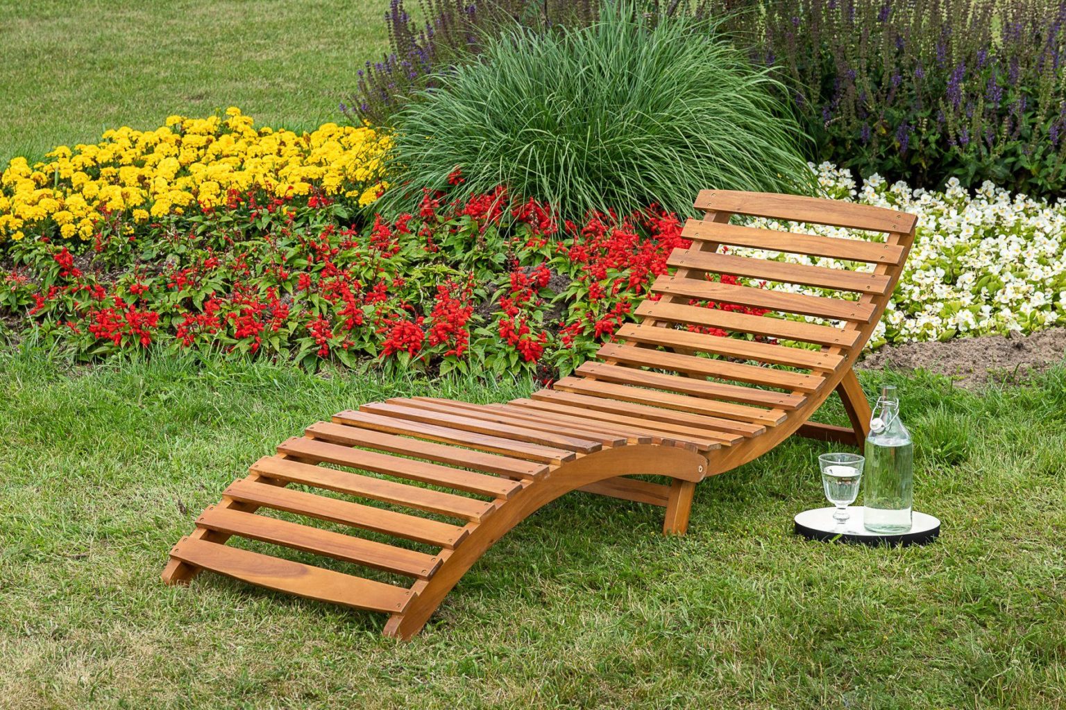 [120kg Traglast] 🏡 Gartenliege Honopu aus Akazienholz MyTopDeals