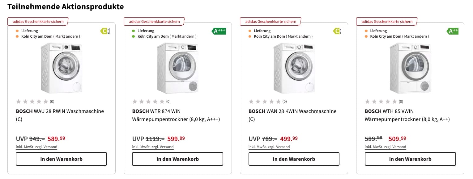 Waschmaschine Und Trockner In Einem Media Markt