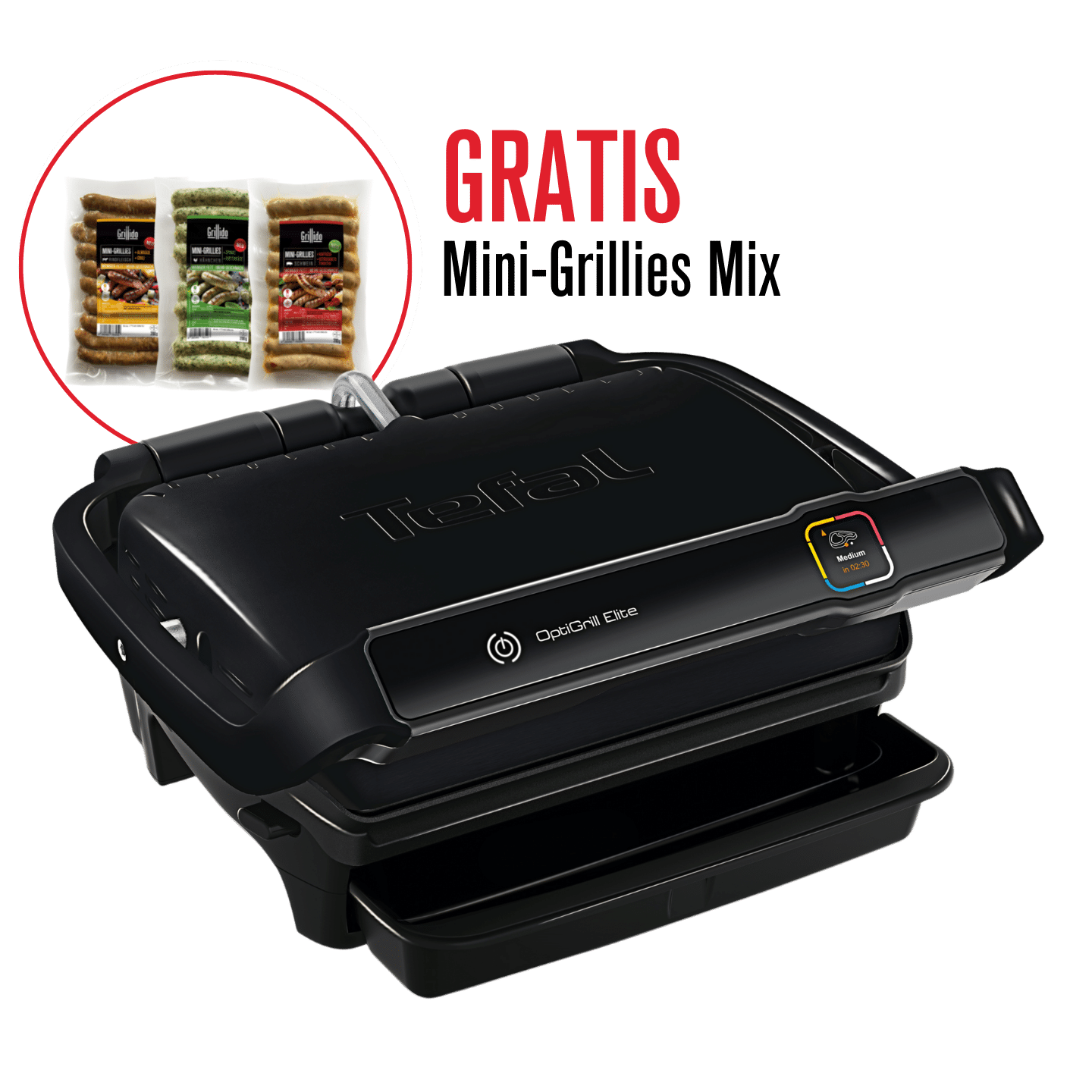 Tefal OptiGrill ELITE GC7058 Kontaktgrill (mit Würstchen!) - MyTopDeals
