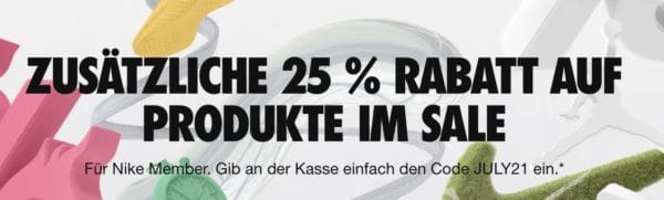 Nike Sale 25 Prozent Rabatt